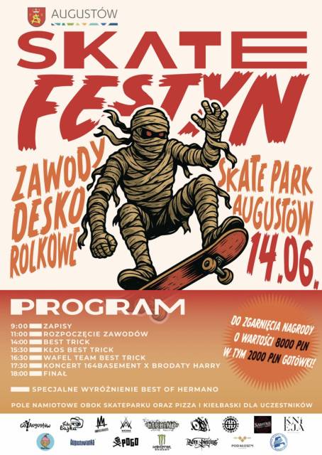 Skate Festyn 3000 Augustów -  zawody deskorolkowe