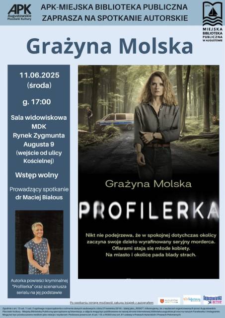 Spotkanie autorskie z Grażyną Molską - autorką powieści kryminalnej "Profilerka"
