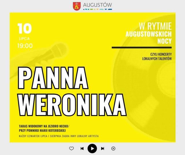  Koncert Panna Weronika „W rytmie augustowskich nocy” 