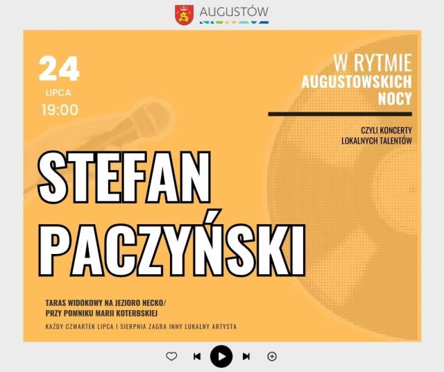 Koncert Stefan Paczyński "W rytmie augustowkich nocy"