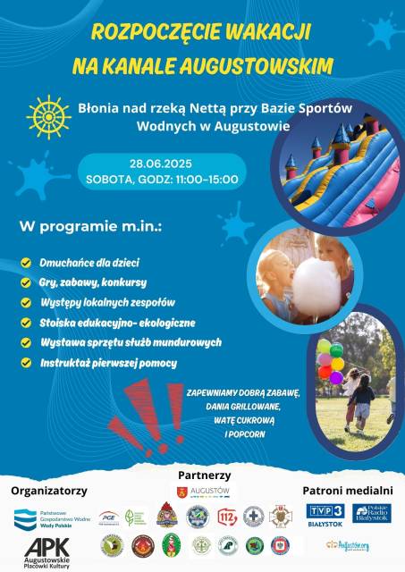 Piknik rozpoczęcie wakacji nad Kanałem Augustowskim
