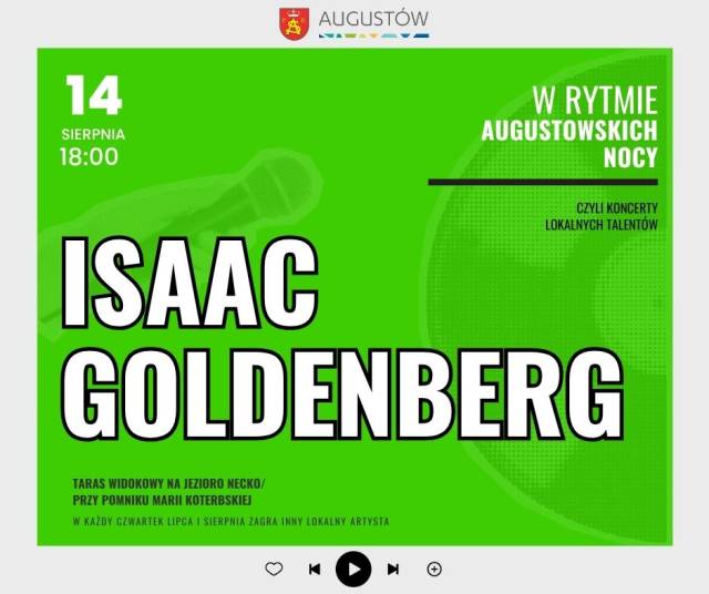Koncert Isaac Goldenberg "W rytmie augustowskich nocy"