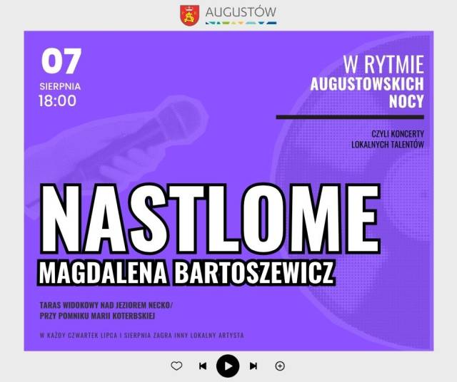 Koncert Nastlome "W rytmie augustowskich nocy"