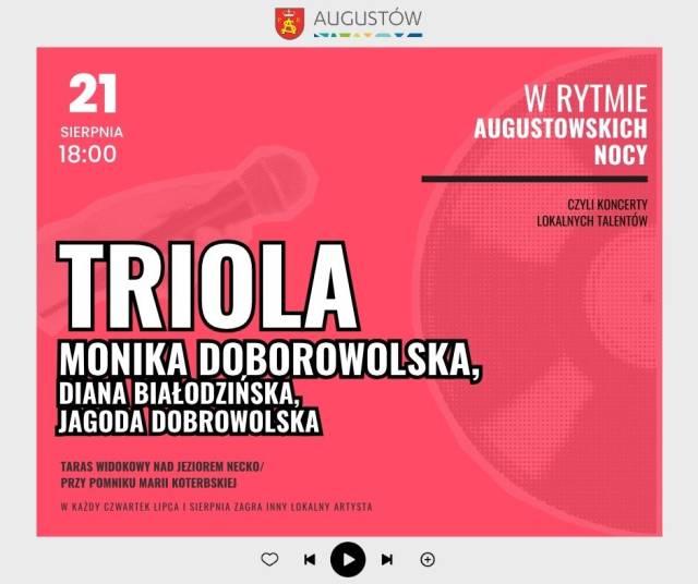 Koncert Triola "W rytmie augustowskich nocy"