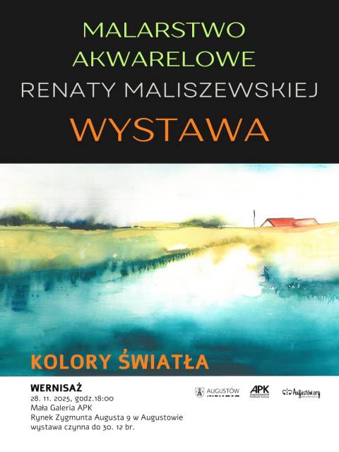 „Kolory światła” – wernisaż wystawy malarstwa akwarelowego Renaty Maliszewskiej