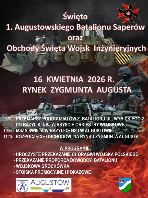Święto 1. Augustowskiego Batalionu Saperów oraz Obchody Święta Wojsk Inżynieryjnych 