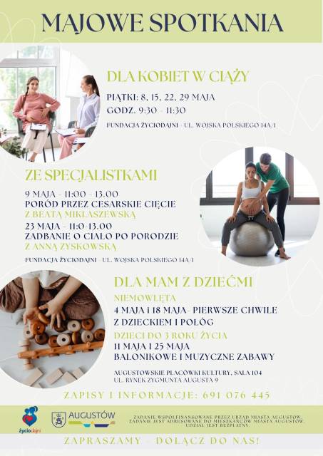 Majowe spotkania dla mam i kobiet w ciąży