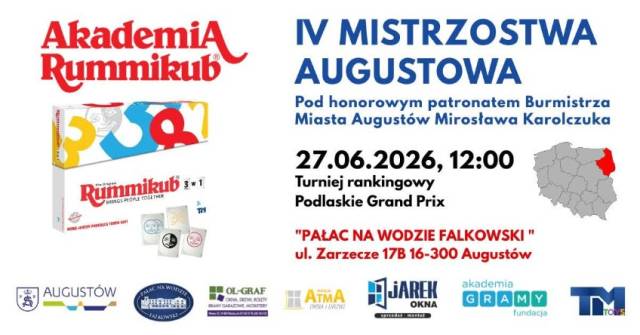 IV Mistrzostwa Augustowa Rummikub pod honorowym patronatem Burmistrza
