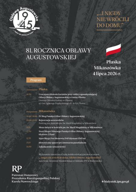 81. Rocznica Obławy Augustowskiej w Mikaszówce