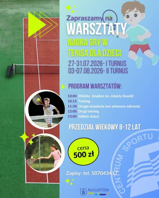 Warsztaty tenisowe dla dzieci