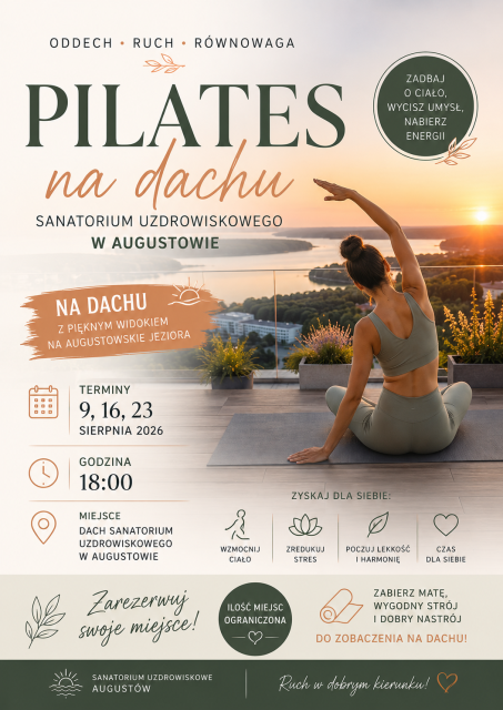 Zajęcia Pilates na dachu