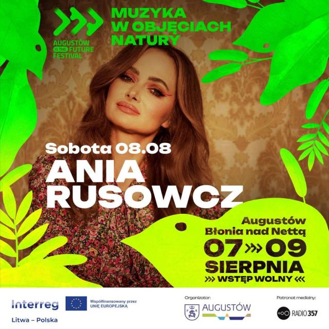 Koncert ANIA RUSOWICZ "Muzyka w Objęciach Natury" Augustów is the future Festival