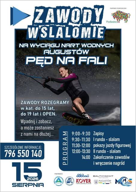 Pęd na Fali - zawody na Wyciągu Nart Wodnych