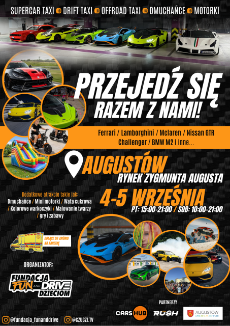 Piknik charytatywno-motoryzacyjny z Lamborghini, Ferrari, McLaren i innymi unikatowymi autami!