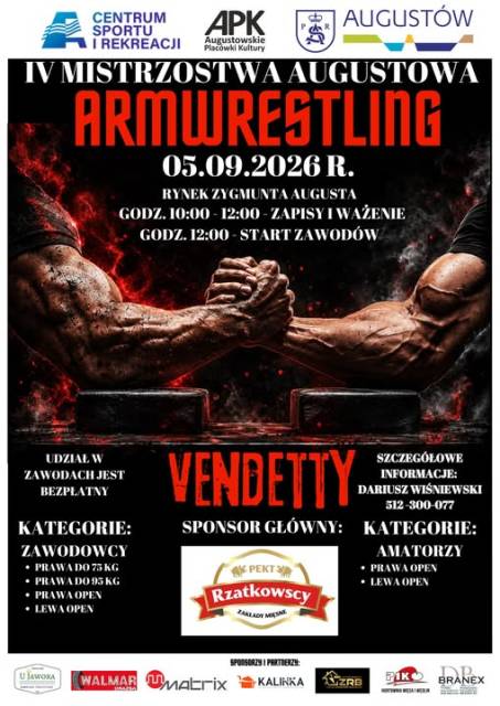 IV MISTRZOSTWA AUGUSTOWA W ARMWRESTLINGU