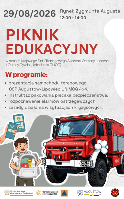 Piknik edukacyjny w ramach ogólnopolskiej akcji Krajowego Treningu Reagowania Akademii OLiOC