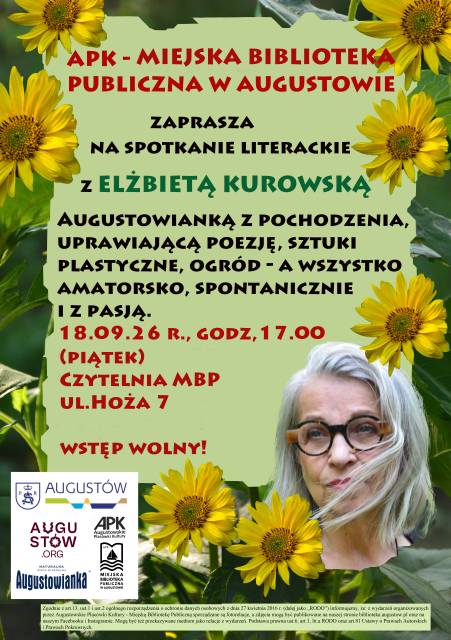 Spotkanie literackie z Elżbietą Kurowską